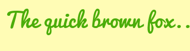 Image with Font Color 4BAD0A and Background Color FFFCB5